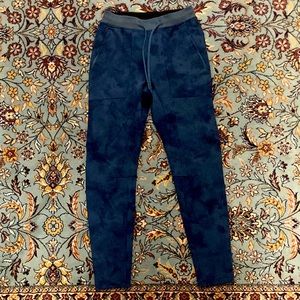 Lululemon LN Size XS Textured Tech Pant Diamond Dye Iron Blue True Navy